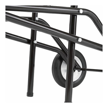 National Public Seating Dolly - 1375 lb Load Capacity - 2 Casters - Tubular Steel - Brown Steel Frame - Brown - 1 Each