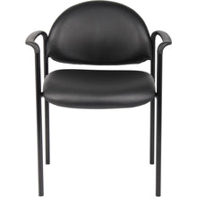 Boss Diamond Stacking Chair with Arm - Black - Fabric - 1 Each