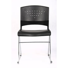 Boss Black Stack Chair With Chrome Frame 5 Pcs Pack - Black Seat Color - Polypropylene Seat Material - Black Back Color - Polypropylene Back Material - Chrome Frame Material - Sled Base - 5 / Carton