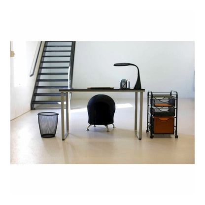 Safco Onyx Mesh File Cart - 2 Shelf - 3 Drawer - 4 Casters - 1.50" Caster Size - Steel - 15.75" Width x 17" Depth x 27" Height - Steel Frame - Black - 1 Each
