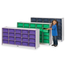Jonti-Craft Rainbow Accents Cubbie Mobile Storage - 20 Compartment(s) - 29.5" Height x 24.5" Width x 15" DepthFloor - Durable, Laminated, Built-in Wheels - Navy Blue - Hard Rubber - 1 Each