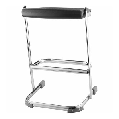 National Public Seating 6600 Series Elephant Z-Stool - Black Seat Color - Polypropylene Seat Material - Chrome Frame Color - Steel Frame Material - Sled, U-Style Base - Thermoplastic Polyurethane (TPU