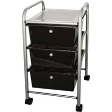 Advantus 3-Drawer Organizer - 3 Drawer - 4 Casters - Metal - x 15.5" Width x 13" Depth x 27" Height - Smoke - 1 Each