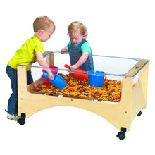 Jonti-Craft Rainbow Accents Toddler See-thru Sensory Table - 20" Height x 37" Width x 23" Depth - Assembly Required - Baltic, Clear - 1 Each