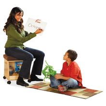 Jonti-Craft SideKick Mobile Storage Seat - Espresso Fabric Seat - Baltic - Acrylic - 1 Each