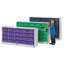 Jonti-Craft Rainbow Accents Cubbie Mobile Storage - 30 Compartment(s) - 42" Height x 60" Width x 15" Depth - Durable, Laminated - Purple - Hard Rubber - 1 Each