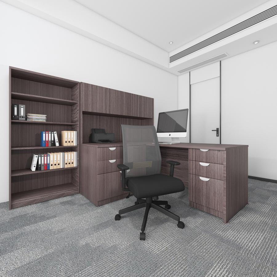 Boss Mesh Task Chair - 5-star Base - Gray, Black - Mesh - Armrest - 1 Each
