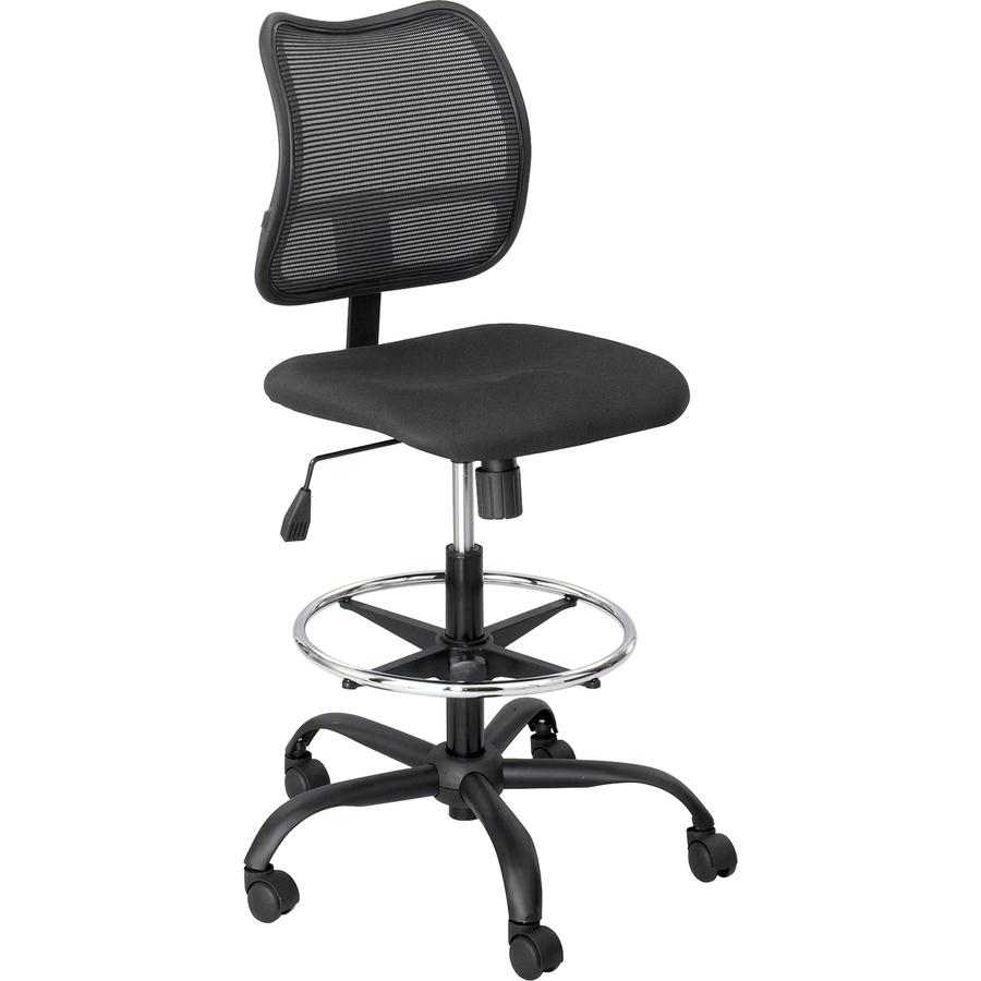 Safco Vue Extended Height Mesh Chair - Black Seat Color - Polyester Seat Material - Nylon Back Material - 5-star Base - Black - 1 Each