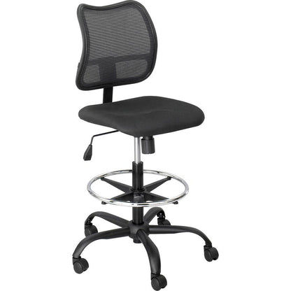 Safco Vue Extended Height Mesh Chair - Black Seat Color - Polyester Seat Material - Nylon Back Material - 5-star Base - Black - 1 Each
