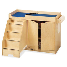 Jonti-Craft Pull-out Stairs Changing Table - 39" Height x 48" Width x 22.50" Depth - Assembly Required - Acrylic, Baltic - 1 Each