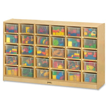 Jonti-Craft Rainbow Accents 30 Cubbie-trays Mobile Storage Unit - 30 Compartment(s) - 35.5" Height x 57.5" Width x 15" Depth - Durable, Non-yellowing - Baltic - Rubber, Acrylic - 1 Each