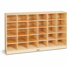 Jonti-Craft Rainbow Accents 30 Cubbie Mobile Storage - 35.5" Height x 57.5" Width x 15" Depth - Durable, Laminated - Baltic - Rubber, Acrylic - 1 Each