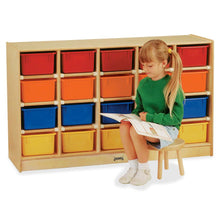 Jonti-Craft Rainbow Accents 20 Cubbie Mobile Storage - 29.5" Height x 48" Width x 15" Depth - Durable, Laminated - Baltic - Acrylic, Rubber - 1 Each