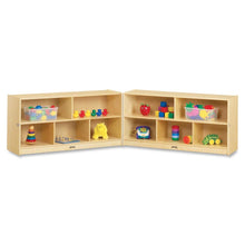 Jonti-Craft Rainbow Accents Toddler Fold-n-Lock Mobile Storage - 24.5" Height x 96" Width x 15" Depth - Foldable, Lockable, Laminated, Durable, Rounded Corner - Baltic - Hard Rubber - 1 Each