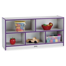 Jonti-Craft Rainbow Accents Toddler Single Storage - 24.5" Height x 48" Width x 15" Depth - Laminated, Durable - Purple - Rubber - 1 Each