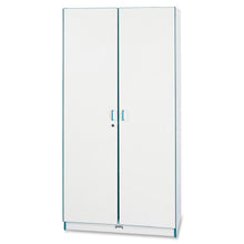Jonti-Craft Rainbow Accents Classroom Closet - 36" x 24" x 72" - 3 x Shelf(ves) - Hinged Door(s) - Locking Door, Hinged Door, Chip Resistant, Rounded Edge, Adjustable Shelf - Teal - Freckled Gray Lami