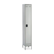 Safco Single-Tier Two-tone Locker with Legs - 18" Width x 12" Depth x 78" Height - Recessed Locking Handle - Gray - Steel