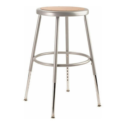 National Public Seating 6200 Series Heavy-Duty Stools - Masonite Seat Color - Masonite Seat Material - Gray Frame Color - Steel Frame Material - Four-legged Base - Gray - 1 Each