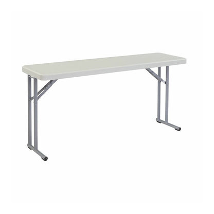National Public Seating BT1800 Series Seminar Folding Tables - Speckled Gray, Textured Top - Gray Cantilever, Textured, Powder Coated Base - 700 lb Capacity - 60" Table Top Length x 18" Table Top Widt