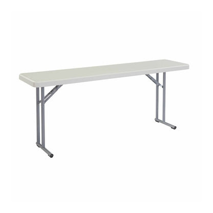 National Public Seating BT1800 Series Seminar Folding Tables - Speckled Gray, Textured Top - Gray Cantilever, Textured, Powder Coated Base - 700 lb Capacity - 72" Table Top Length x 18" Table Top Widt