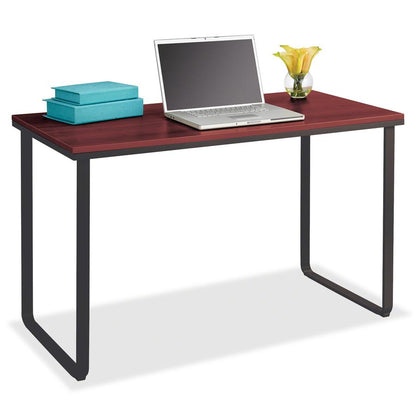 Safco Steel Workstation - Rectangle Top - U-shaped Base - 2 Legs - 150 lb Capacity - 47.25" Table Top Width x 24" Table Top Depth x 0.75" Table Top Thickness - Laptop - Assembly Required - Cherry, Bla