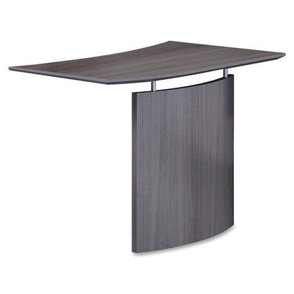 Mayline Left Hand Bridge - 29.5" Height x 24" Width x 48" Depth, 1" Thickness Work Surface - Beveled Edge - Material: Steel - Finish: Gray, Laminate, Silver - Stain Resistant, Water Resistant, Abrasio