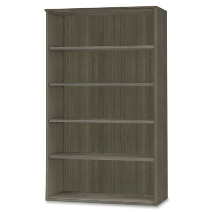 Mayline Medina Series Gray Laminate. 5-Shelf Bookcase - 36" x 13"68" Bookshelf, 1" Shelf - 5 Shelve(s) - 4 Adjustable Shelf(ves) - Finish: Gray Steel Laminate - Stain Resistant, Water Resistant, Abras