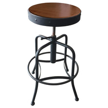 Holland Bar Stools 910 Black Wrinkle Industrial Adjustable Stool - Black Vinyl Seat - Black Tubular Steel Frame - Four-legged Base - Clearcoat - 1 Each