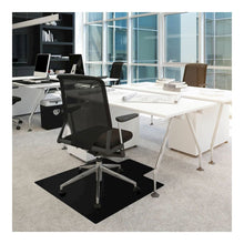 Advantagemat Black Vinyl Lipped Chair Mat for Carpets - 36" x 48"