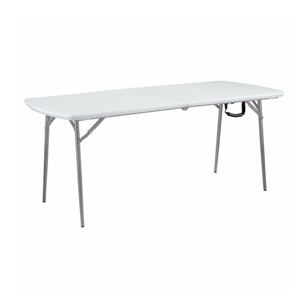 National Public Seating Banquet Fold-In-Half Tables - Speckled Gray Top - Round Tube Leg Base - 4 Legs - 700 lb Capacity - 71.80" Table Top Length x 30" Table Top Width - 29.50" Height - Room, Indoor,