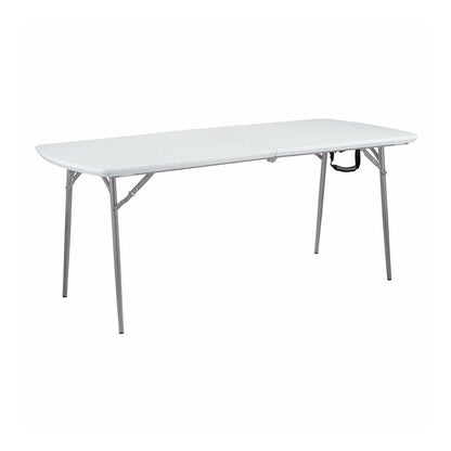 National Public Seating Banquet Fold-In-Half Tables - Speckled Gray Top - Round Tube Leg Base - 4 Legs - 700 lb Capacity - 71.80" Table Top Length x 30" Table Top Width - 29.50" Height - Room, Indoor,