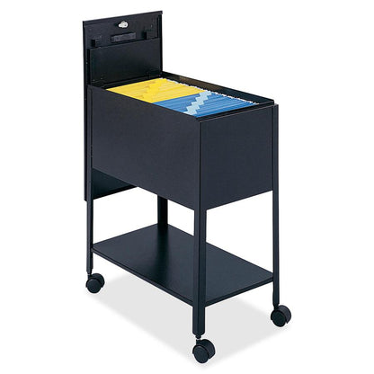 Safco Extra Deep Mobile Tub File - 300 lb Load Capacity - 4 Casters - 2" Caster Size - Steel - 13.62" Width x 24.87" Depth x 28.25" Height - Black - 1 Each