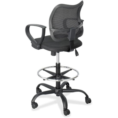 Safco Vue Extended Height Mesh Chair - Black Seat Color - Polyester Seat Material - Nylon Back Material - 5-star Base - Black - 1 Each
