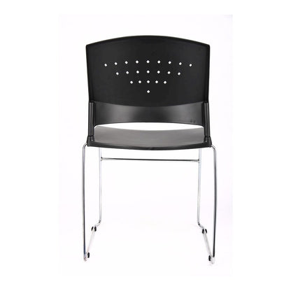 Boss Black Stack Chair With Chrome Frame 5 Pcs Pack - Black Seat Color - Polypropylene Seat Material - Black Back Color - Polypropylene Back Material - Chrome Frame Material - Sled Base - 5 / Carton