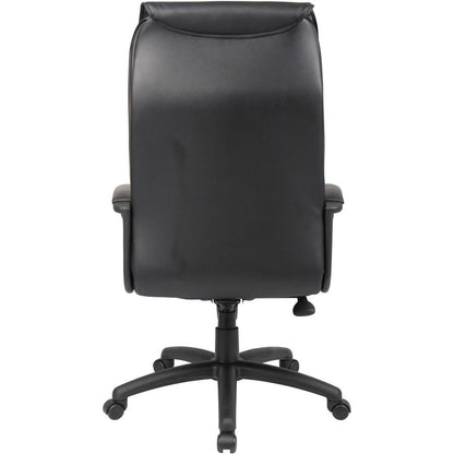 Boss Executive Leather Plus Chair - Black LeatherPlus Seat - Black LeatherPlus Back - 5-star Base - Armrest - 1 Each