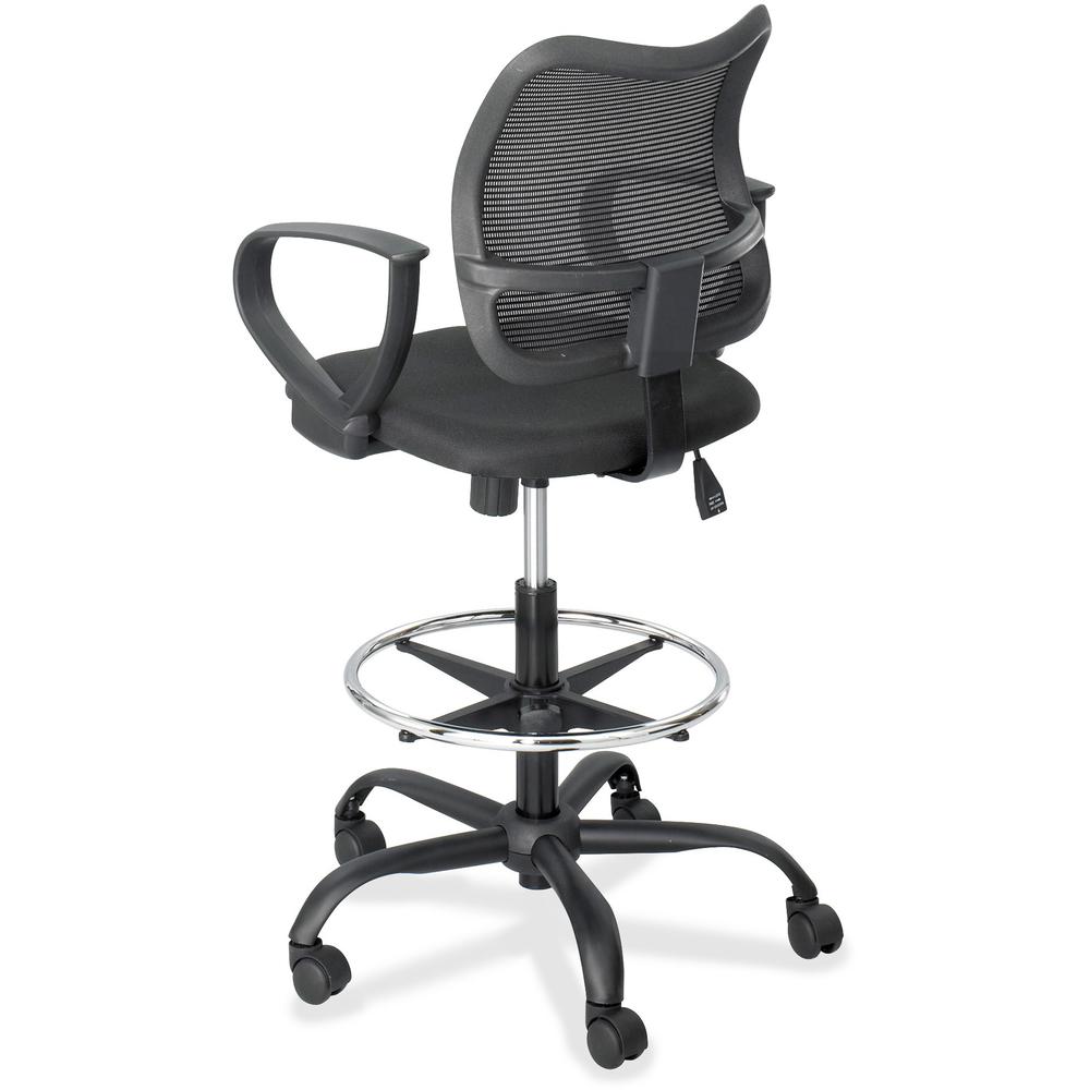 Safco Vue Extended Height Mesh Chair - Black Seat Color - Polyester Seat Material - Nylon Back Material - 5-star Base - Black - 1 Each