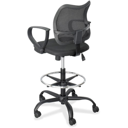 Safco Vue Extended Height Mesh Chair - Black Seat Color - Polyester Seat Material - Nylon Back Material - 5-star Base - Black - 1 Each