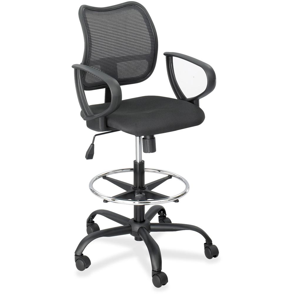 Safco Vue Extended Height Mesh Chair - Black Seat Color - Polyester Seat Material - Nylon Back Material - 5-star Base - Black - 1 Each