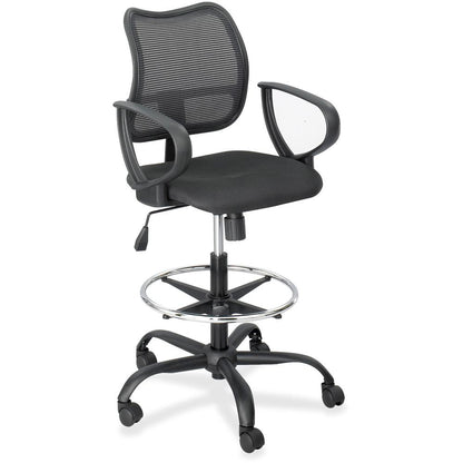 Safco Vue Extended Height Mesh Chair - Black Seat Color - Polyester Seat Material - Nylon Back Material - 5-star Base - Black - 1 Each