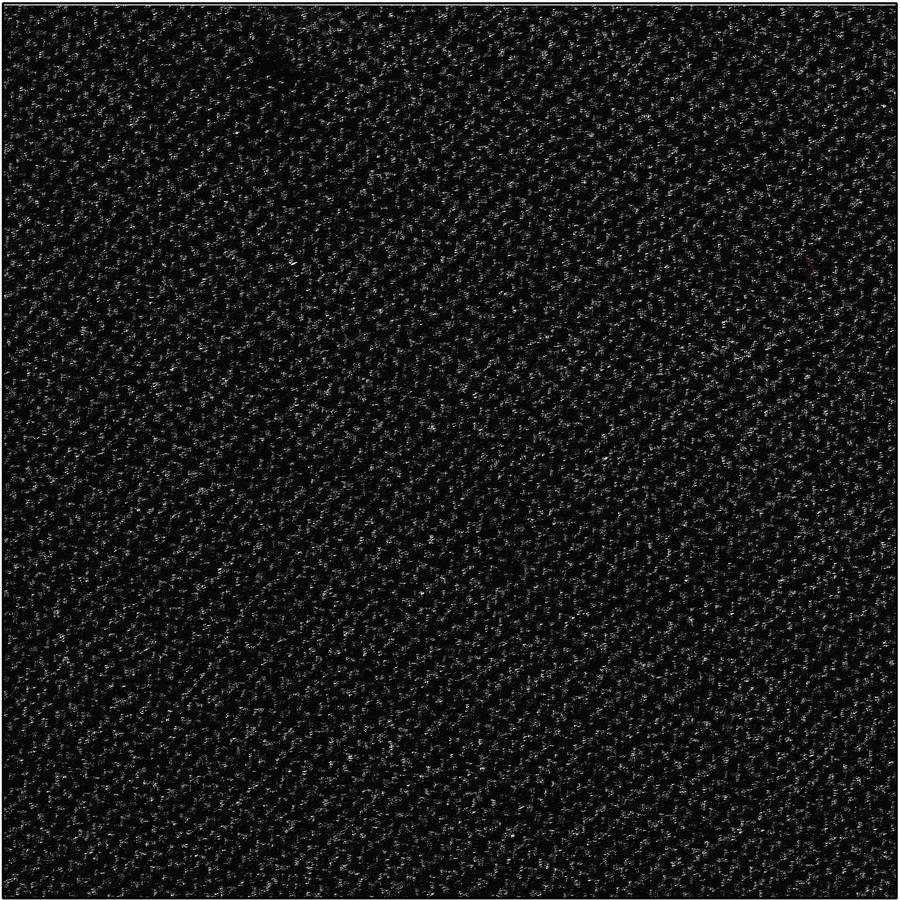 Boss Caressoft Plus Training Chair - Black Vinyl Seat - Black Mesh Back - Pewter Frame - Four-legged Base - Armrest - 2 / Carton