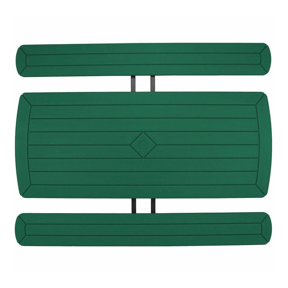 National Public Seating Folding Picnic Tables - Green, Textured, Wood Grain Top - 8 Seating Capacity - 1800 lb Capacity x 32" Table Top Depth x 1.60" Table Top Thickness - 29.50" Height x 72" Width x