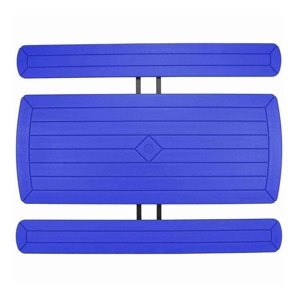 National Public Seating Folding Picnic Tables - Blue, Textured, Wood Grain Top - 8 Seating Capacity - 1800 lb Capacity x 32" Table Top Depth x 1.60" Table Top Thickness - 29.50" Height x 72" Width x 5