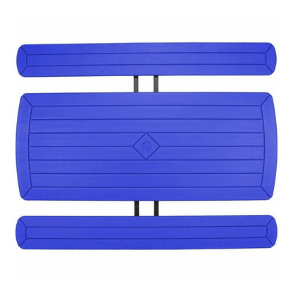 National Public Seating Folding Picnic Tables - Blue, Textured, Wood Grain Top - 8 Seating Capacity - 1800 lb Capacity x 32" Table Top Depth x 1.60" Table Top Thickness - 29.50" Height x 72" Width x 5
