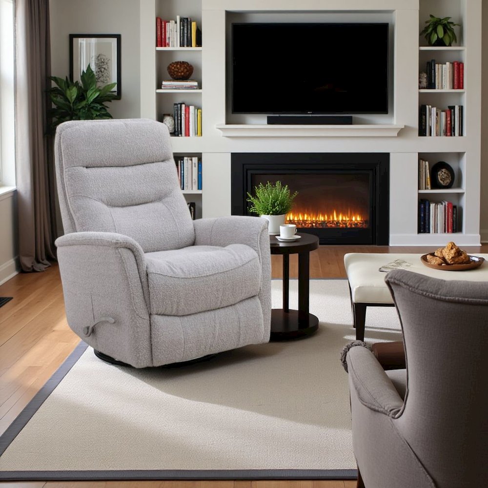Bloke Cotton Recliner Nursery Glider Set – Elegant Boucle Chairs for Comfort