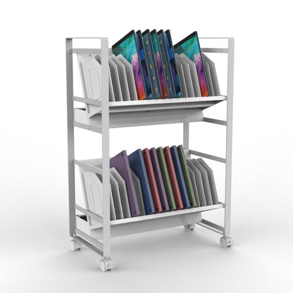 32-Tablet / Chromebook Open Charging Cart - White
