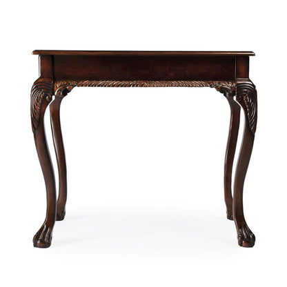 Vintage Vanity Desk, Solid Wood Writing Desk with Cherry Veneer Finish