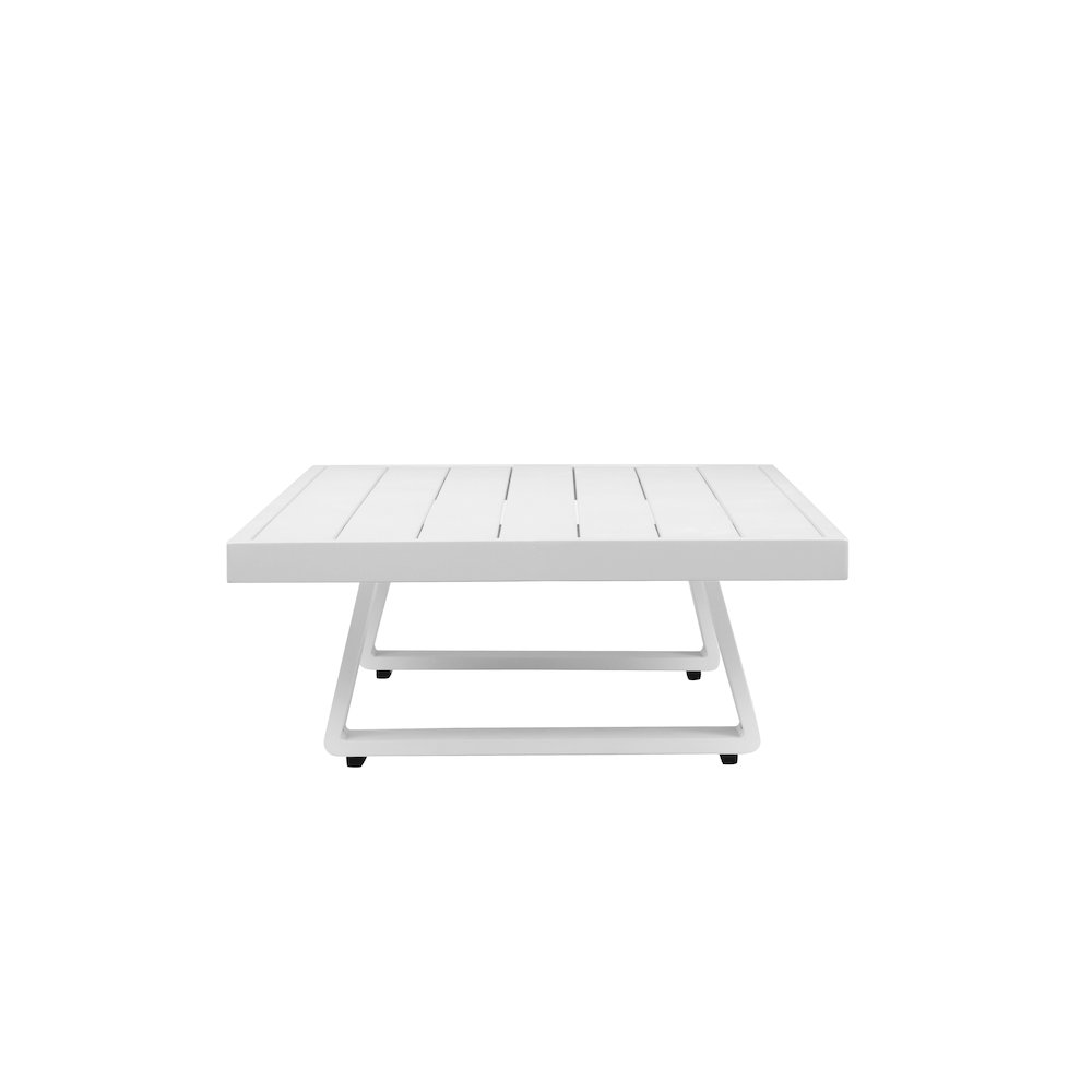 Air Coffee Table White In Aluminum