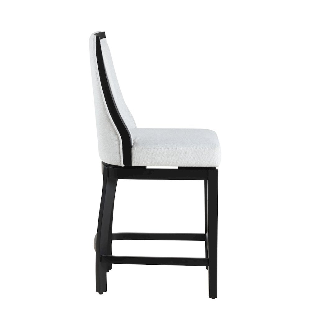 Home 2 Office 24" Katherine Swivel Barstool with Black wood finish