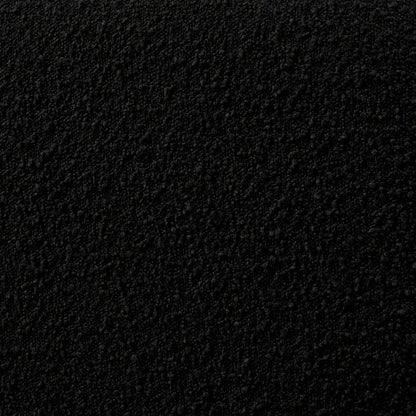 Jaxon Upholstered Platform Queen Bed in Black Boucle Fabric