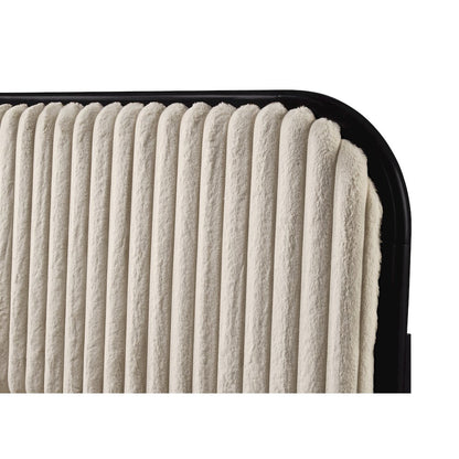 Daphne Wooden Queen size Platform Bed in Black and Beige
